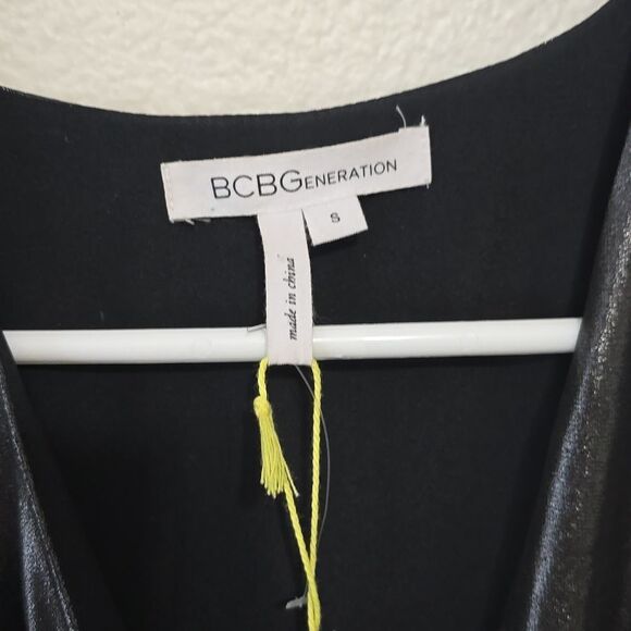 BCBGeneration Black Silver Metallic romper size small - Picture 2 of 8